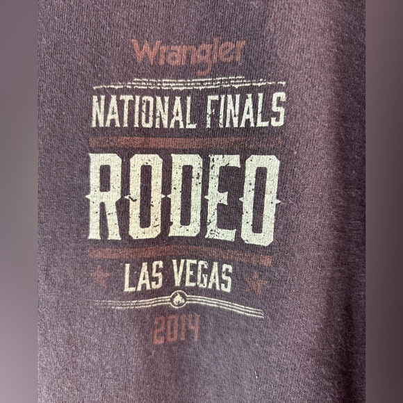 Wrangler Cowboy L Men’s Brown National Finals Rodeo Long Sleeve Shirt - Picture 3 of 8